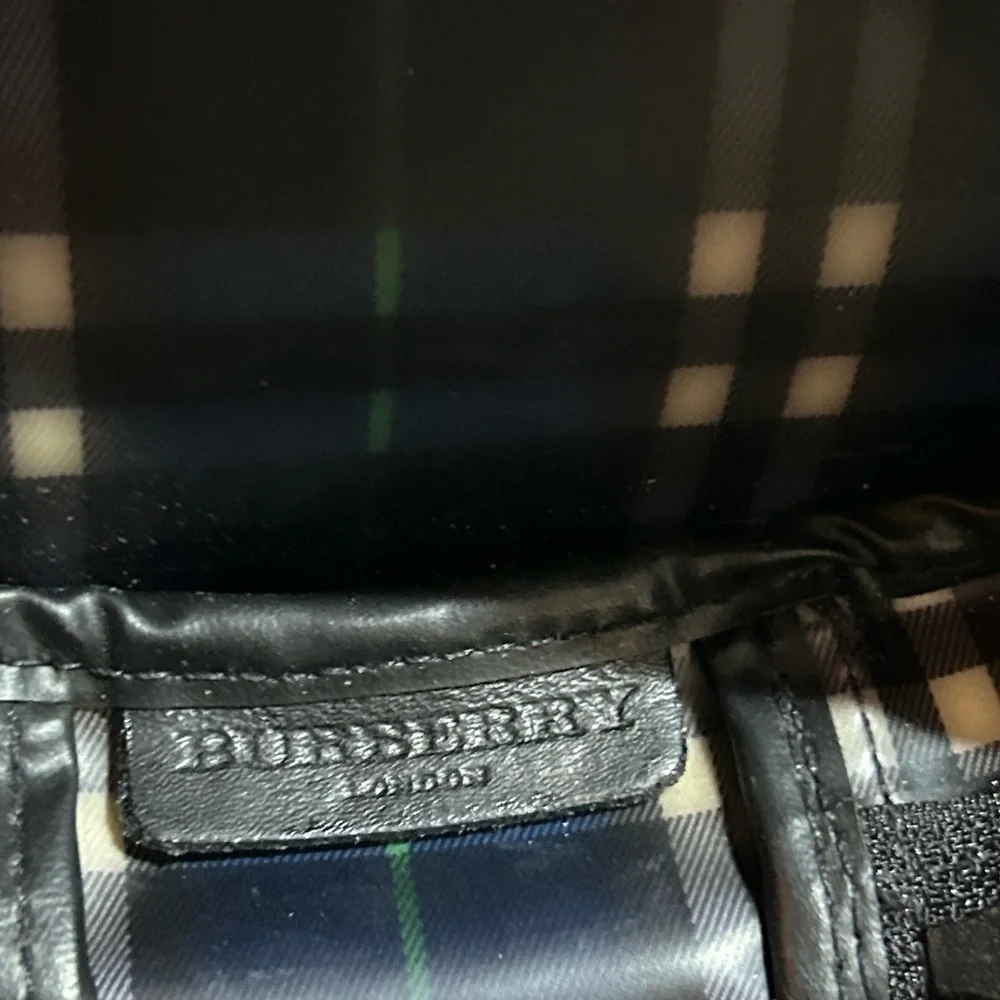 Burberry Authentic Small Blue Plaid Make Up Bag